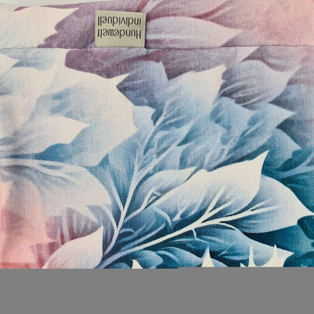 Loop für Hunde pastell Blätter rosa, hellblau